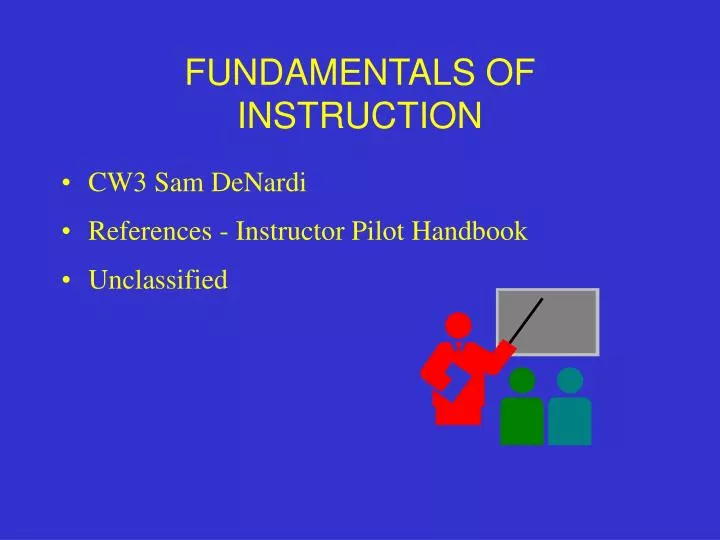 fundamentals of instruction