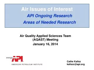 Air Issues of Interest