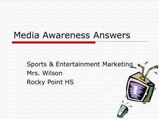 Media Awareness Answers