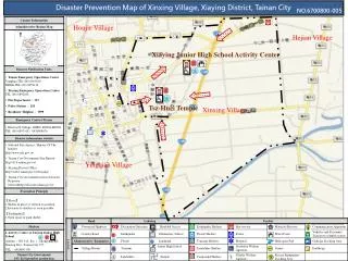 Disaster Prevention Map of Xinxing Village, Xiaying District, Tainan City