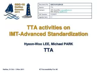 TTA activities on IMT-Advanced Standardization