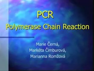 pcr polymerase chain reaction