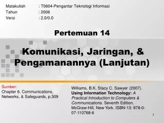 Pertemuan 14 Komunikasi, Jaringan, &amp; Pengamanannya (Lanjutan)