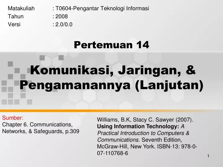 pertemuan 14 komunikasi jaringan pengamanannya lanjutan