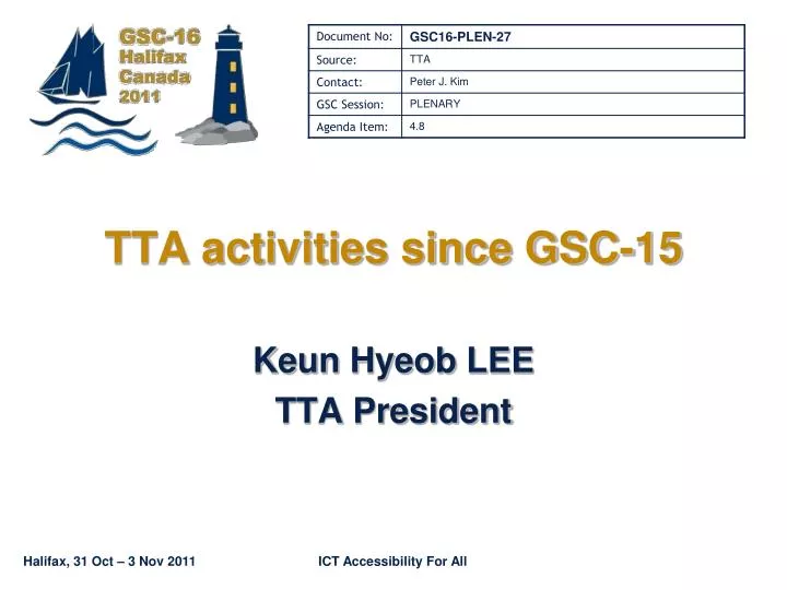 tta activities since gsc 15