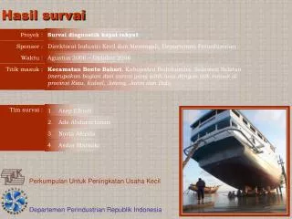 hasil survai