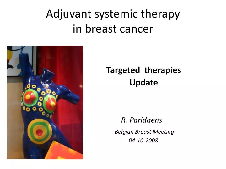 adjuvant systemic therapy in breast cancer