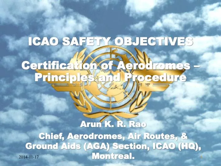 icao safety objectives certification of aerodromes principles and procedure