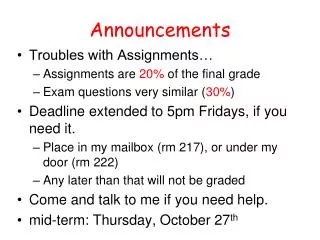 announcements