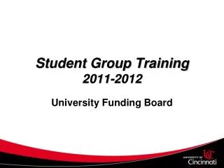 Student Group Training 2011-2012