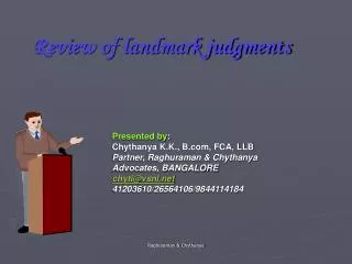 Review of landmark judgments