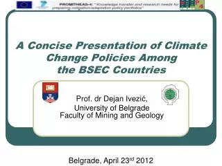 A Concise Presentation of Climate Change Policies Among the BSEC Countries