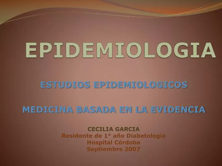 epidemiologia