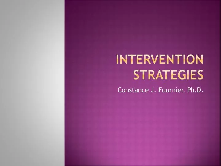 intervention strategies