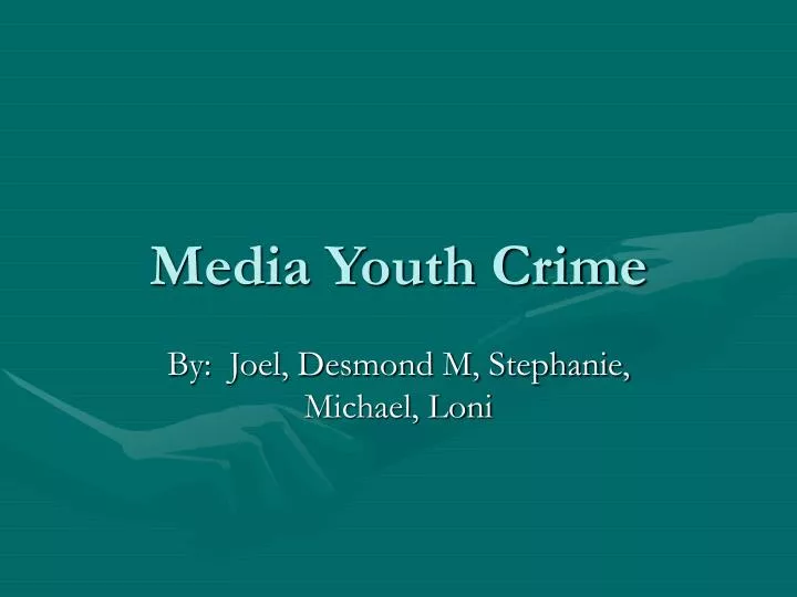 media youth crime