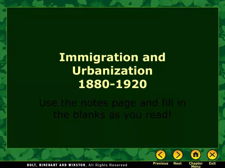 immigration and urbanization 1880 1920