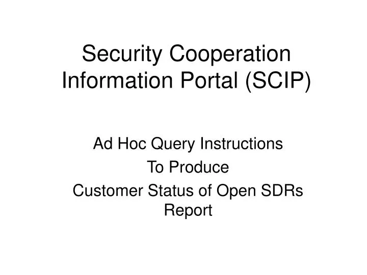 security cooperation information portal scip