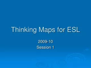 Thinking Maps for ESL