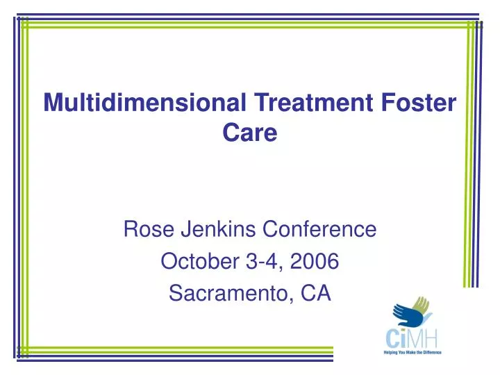 multidimensional treatment foster care