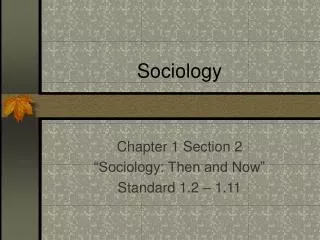 Sociology