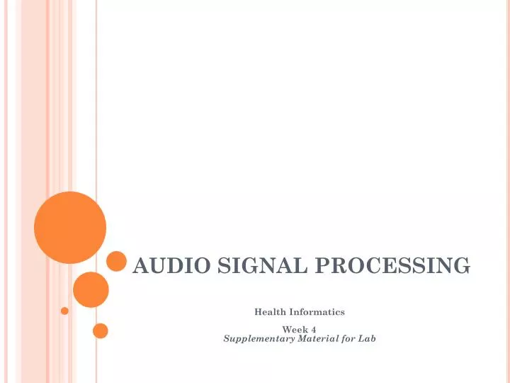 audio signal processing