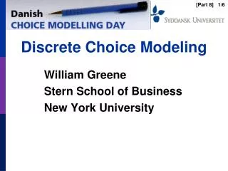 Discrete Choice Modeling