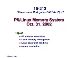 p6 linux memory system oct 31 2002
