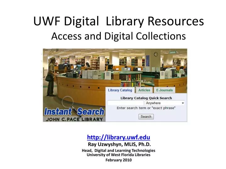uwf digital library resources access and digital collections