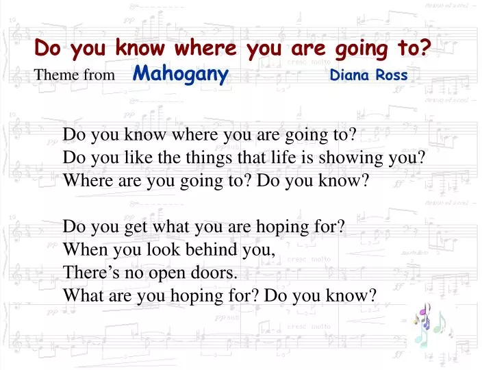 do you know where you are going to theme from mahogany diana ross