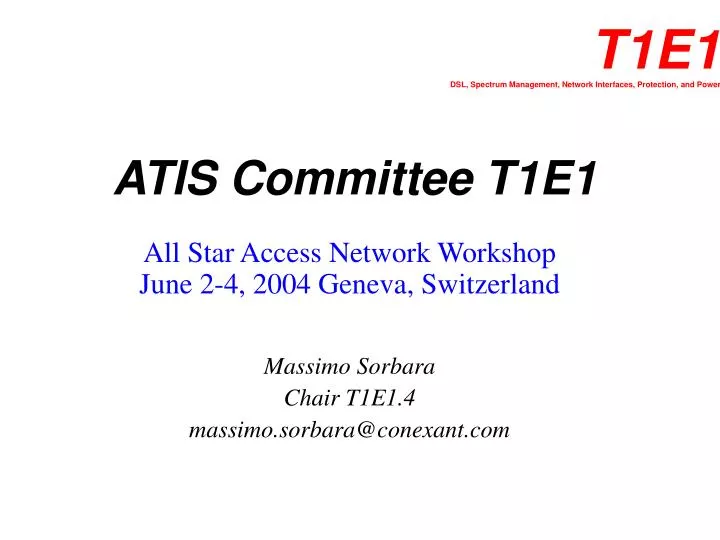 atis committee t1e1