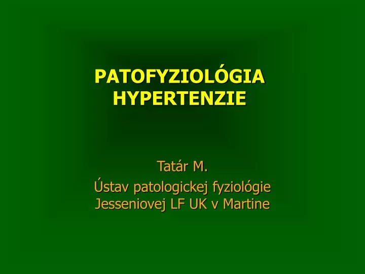 patofyziol gia hypertenzie