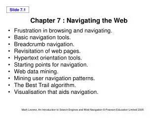 Chapter 7 : Navigating the Web