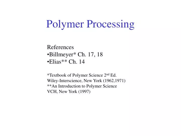 polymer processing