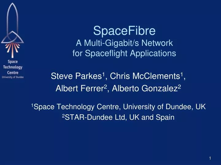 spacefibre a multi gigabit s network for spaceflight applications