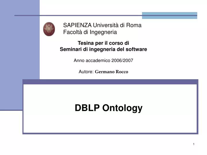 dblp ontology