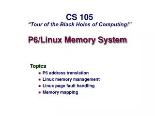 p6 linux memory system