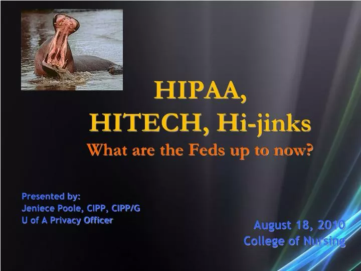 hipaa hitech hi jinks what are the feds up to now