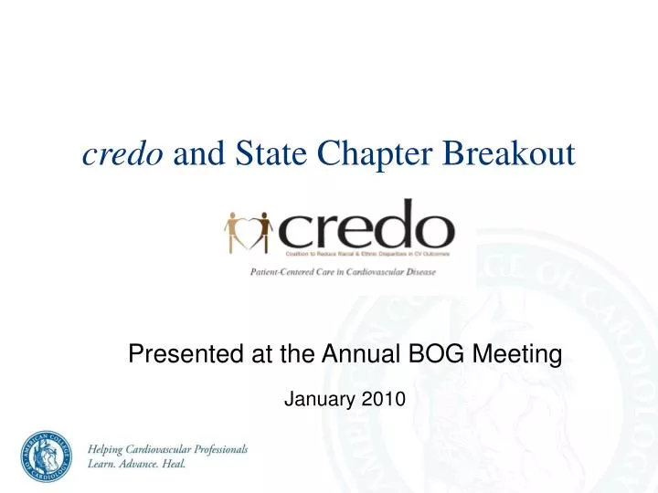 credo and state chapter breakout