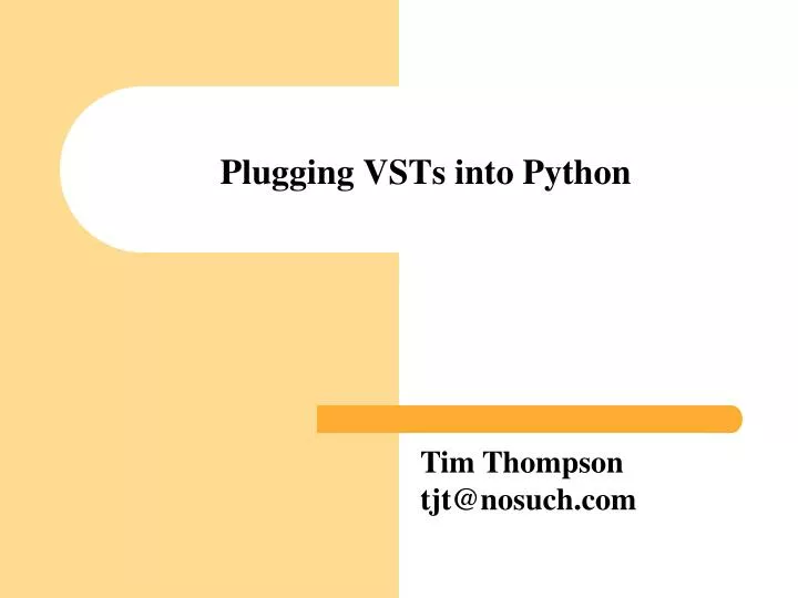 plugging vsts into python