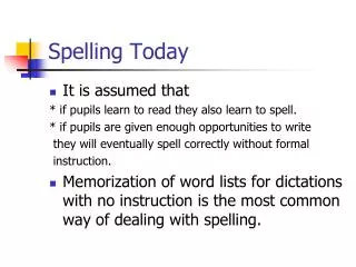 Spelling Today