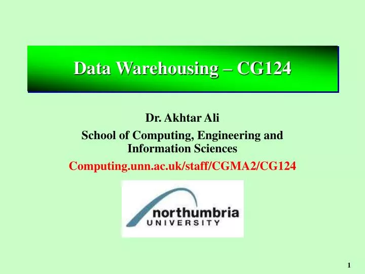 data warehousing cg124