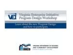 Virginia Enterprise Initiative: Micro-Business Training Program Design Workshop - slide 1