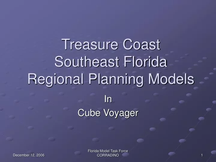 treasure coast southeast florida regional planning models