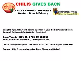 CHILIS GIVES BACK