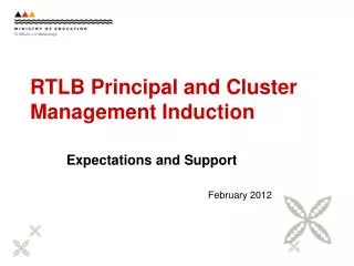 RTLB Principal and Cluster Management Induction