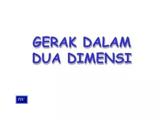 gerak dalam dua dimensi
