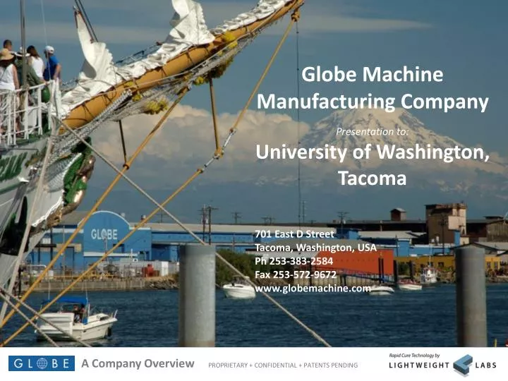 globe machine manufacturing company presentation to university of washington tacoma