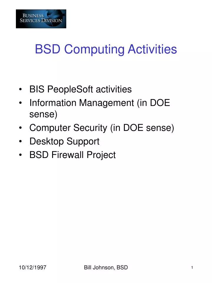 bsd computing activities