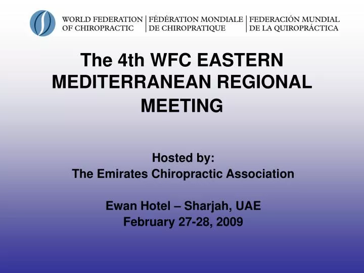 the 4th wfc eastern mediterranean regional meeting