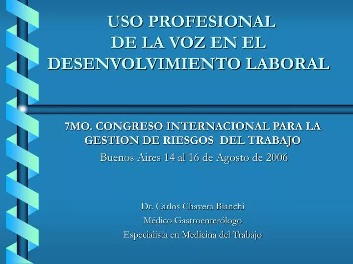 uso profesional de la voz en el desenvolvimiento laboral